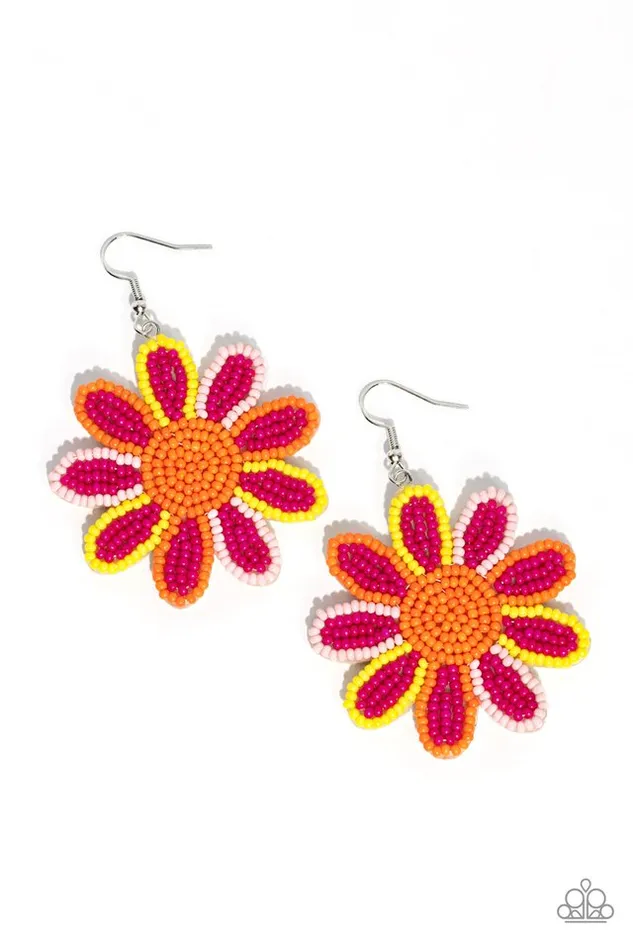 Paparazzi Jewelry Earrings Paparazzi Earring Decorated Daisies Pink Paparazzi Jewelry Earrings Paparazzi Earring Decorated Daisies Pink