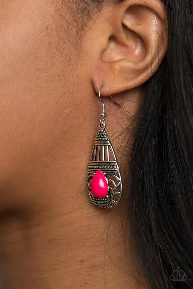 Paparazzi Jewelry Earrings Paparazzi Earring Eastern Essence Pink