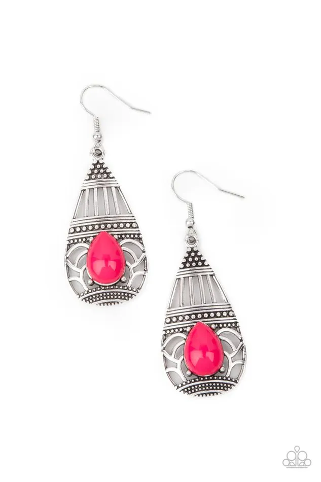 Paparazzi Jewelry Earrings Paparazzi Earring Eastern Essence Pink Paparazzi Jewelry Earrings Paparazzi Earring Eastern Essence Pink