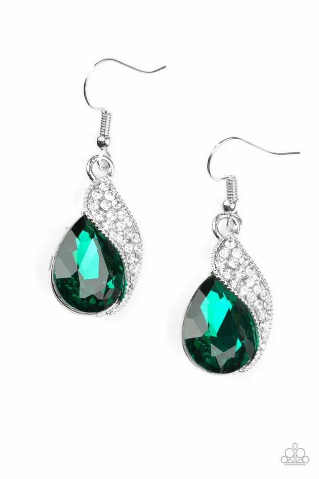 Paparazzi Jewelry Earrings Paparazzi Earring Easy Elegance Green