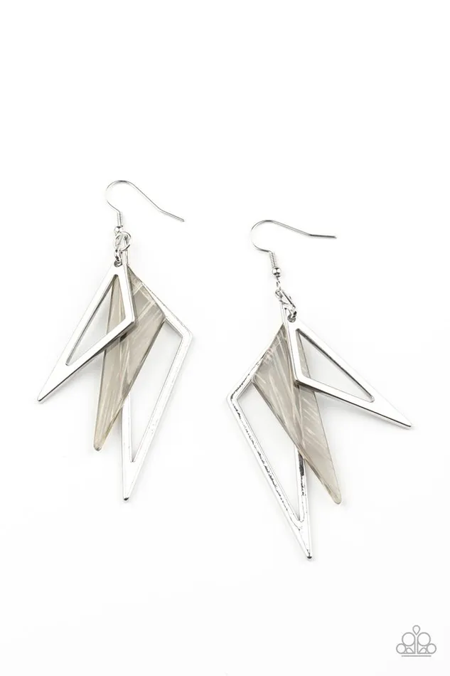 Paparazzi Jewelry Earrings Paparazzi Earring Evolutionary Edge Silver Paparazzi Jewelry Earrings Paparazzi Earring Evolutionary Edge Silver