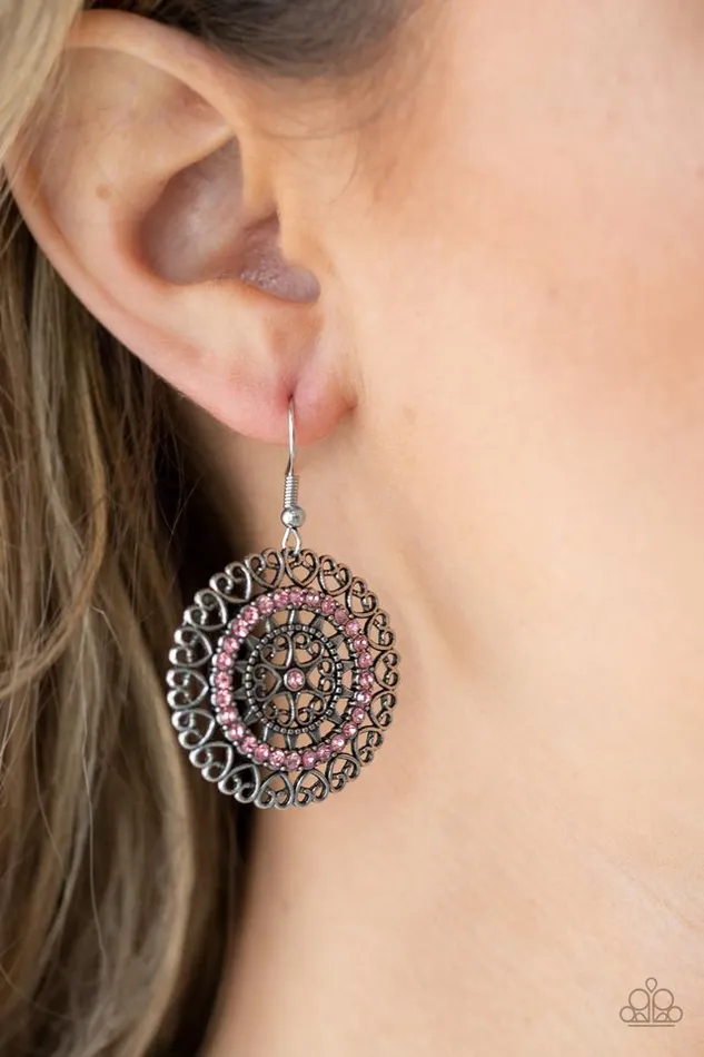 Paparazzi Jewelry Earrings Paparazzi Earring Fairytale Finale Pink
