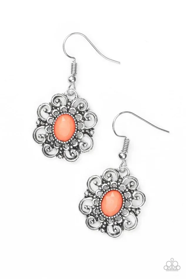 Paparazzi Jewelry Earrings Paparazzi Earring First and Foremost Flowers Orange