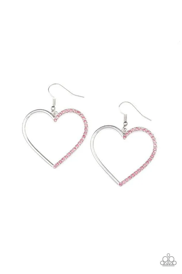 Paparazzi Jewelry Earrings Paparazzi Earring First Date Dazzle Pink