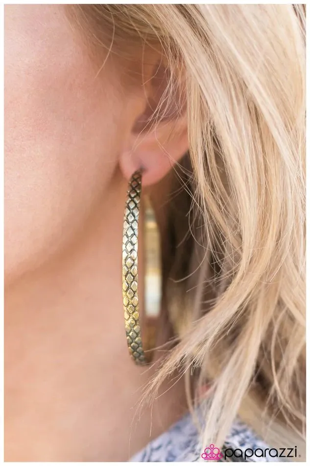 Paparazzi Jewelry Earrings Paparazzi Earring Give Me The Scoop Brass