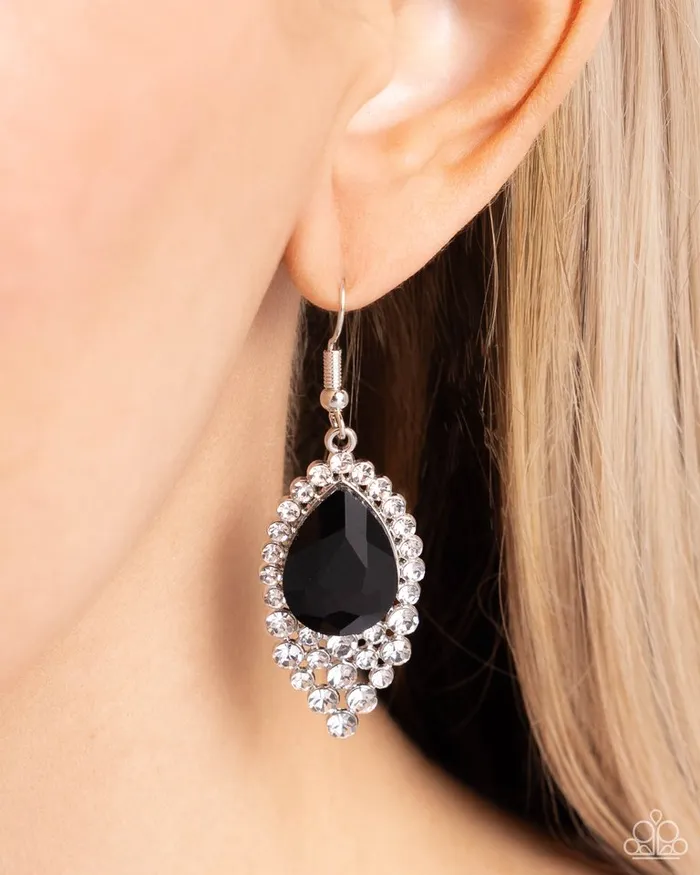 Paparazzi Jewelry Earrings Paparazzi Earring Glorious Glimmer Black