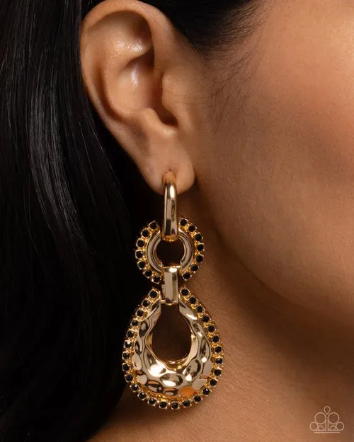 Paparazzi Jewelry Earrings Paparazzi Earring Hammered Highway Black