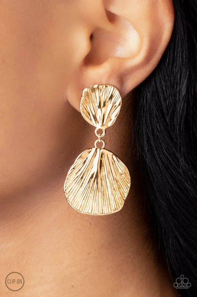 Paparazzi Jewelry Earrings Paparazzi Earring Metro Mermaid Gold