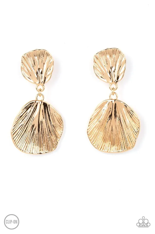 Paparazzi Jewelry Earrings Paparazzi Earring Metro Mermaid Gold Paparazzi Jewelry Earrings Paparazzi Earring Metro Mermaid Gold