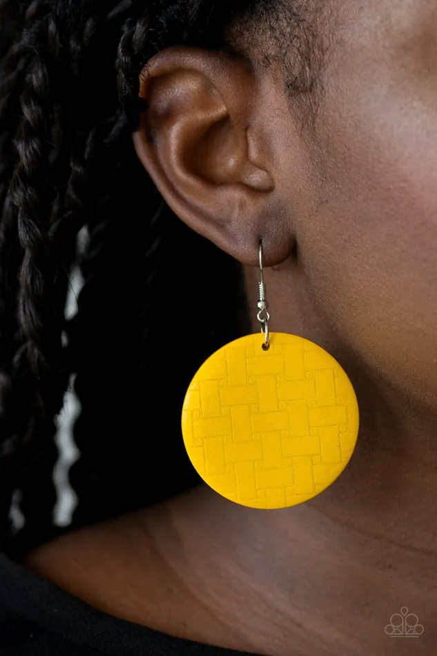 Paparazzi Jewelry Earrings Paparazzi Earring Natural Novelty Yellow