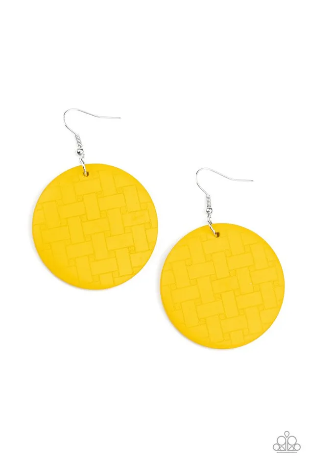 Paparazzi Jewelry Earrings Paparazzi Earring Natural Novelty Yellow Paparazzi Jewelry Earrings Paparazzi Earring Natural Novelty Yellow