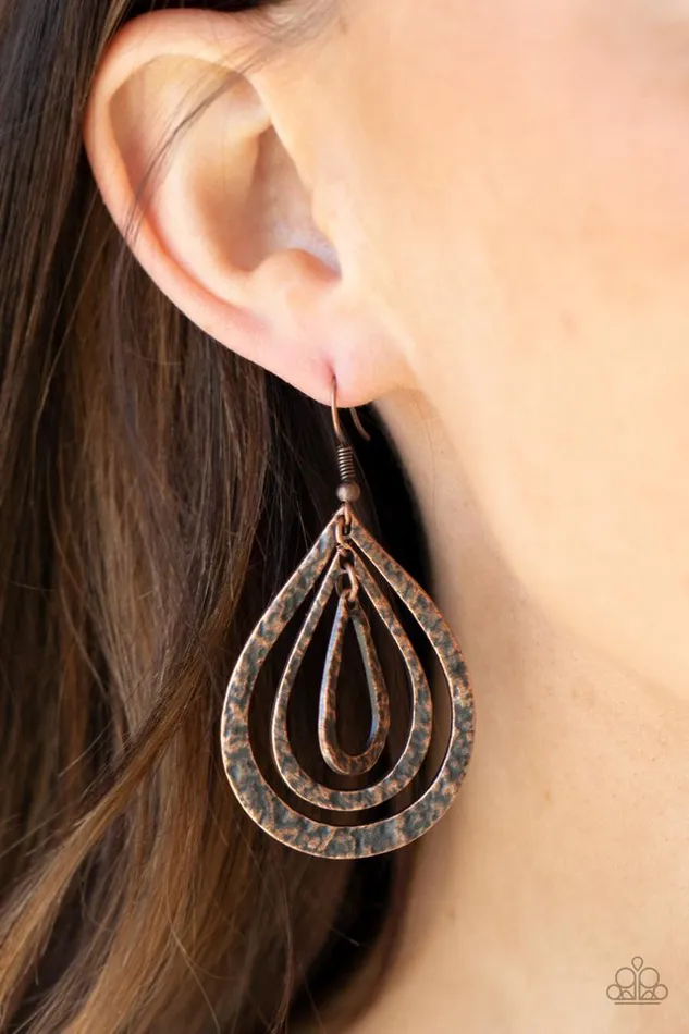 Paparazzi Jewelry Earrings Paparazzi Earring Plains Pathfinder Copper