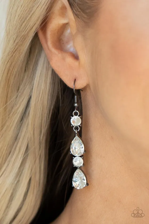 Paparazzi Jewelry Earrings Paparazzi Earring Raise Your Glass to Glamorous Black