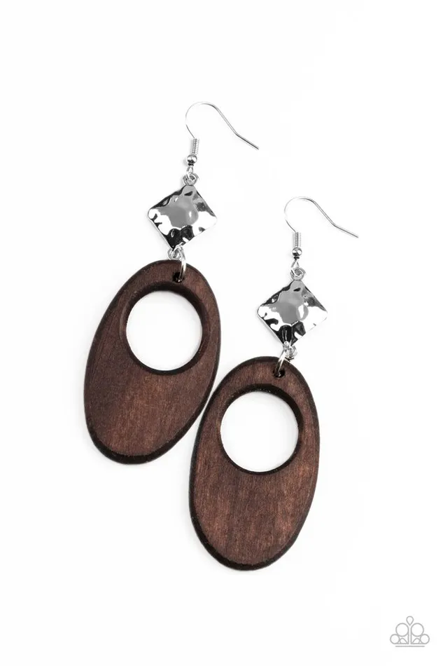 Paparazzi Jewelry Earrings Paparazzi Earring Retro Reveal Brown Paparazzi Jewelry Earrings Paparazzi Earring Retro Reveal Brown