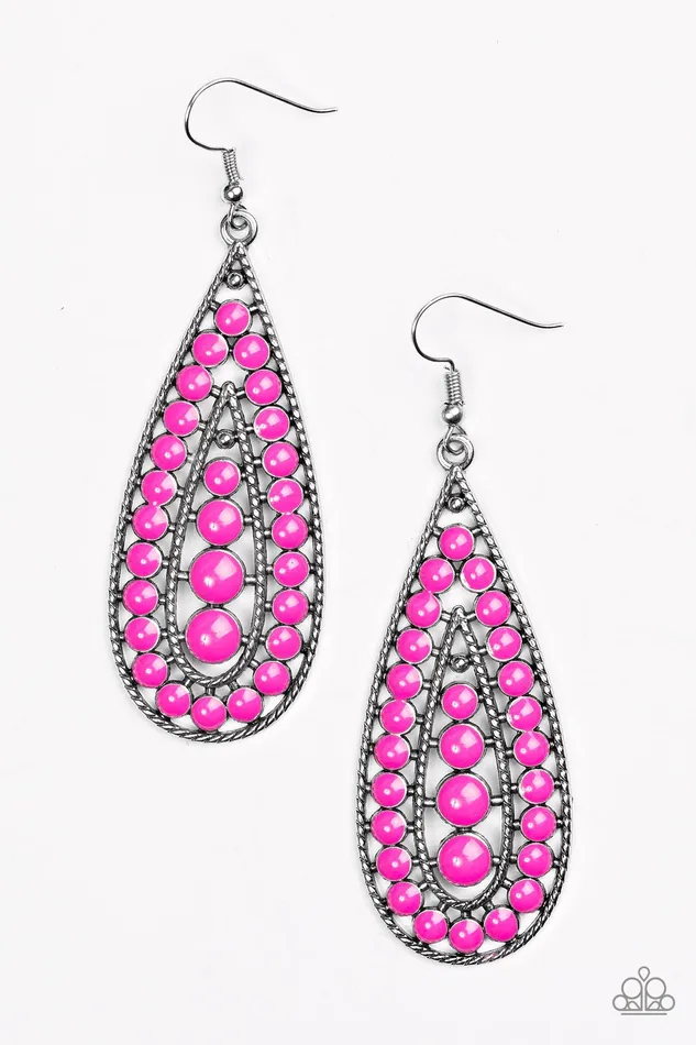 Paparazzi Jewelry Earrings Paparazzi Earring Rio Rumba Pink