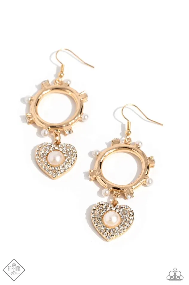 Paparazzi Jewelry Earrings Paparazzi Earring Romantic Relic Gold
