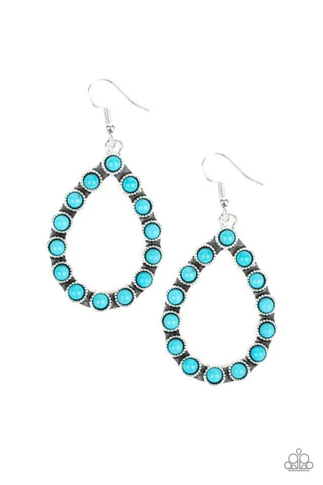 Paparazzi Jewelry Earrings Paparazzi Earring Sagebrush Sunsets Blue