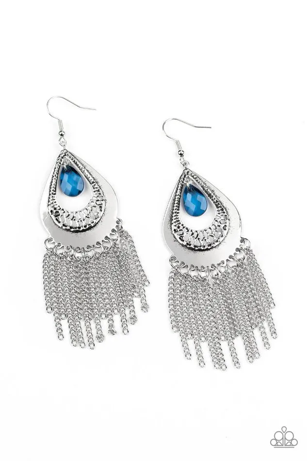 Paparazzi Jewelry Earrings Paparazzi Earring Scattered Storms Blue Paparazzi Jewelry Earrings Paparazzi Earring Scattered Storms Blue