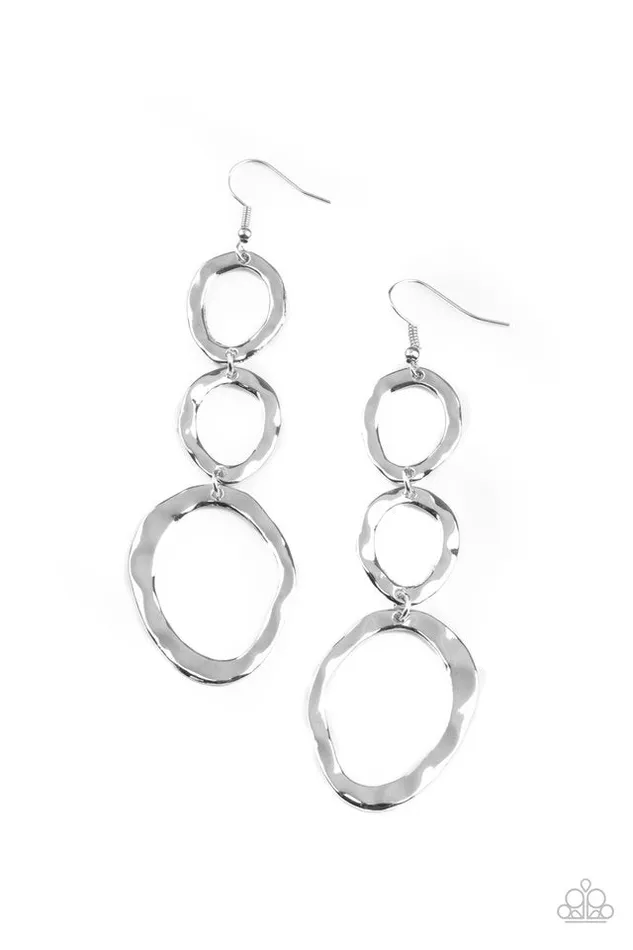 Paparazzi Jewelry Earrings Paparazzi Earring So OVAL It Silver Paparazzi Jewelry Earrings Paparazzi Earring So OVAL It Silver