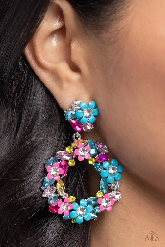 Paparazzi Jewelry Earrings Paparazzi Earring Wreathed in Wildflowers Blue