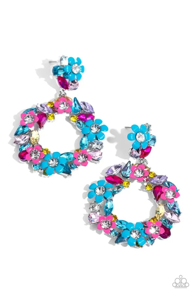 Paparazzi Jewelry Earrings Paparazzi Earring Wreathed in Wildflowers Blue Paparazzi Jewelry Earrings Paparazzi Earring Wreathed in Wildflowers Blue