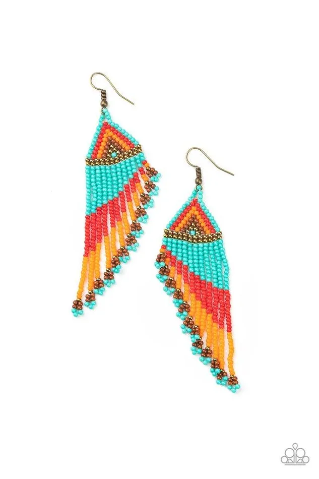 Paparazzi Jewelry Earrings Paparazzi Earrings Rainbow Winds Multi