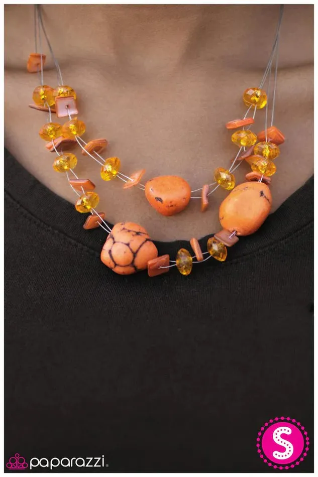 Paparazzi Jewelry Necklaces Paparazzi Necklace Adorably Artisan Orange