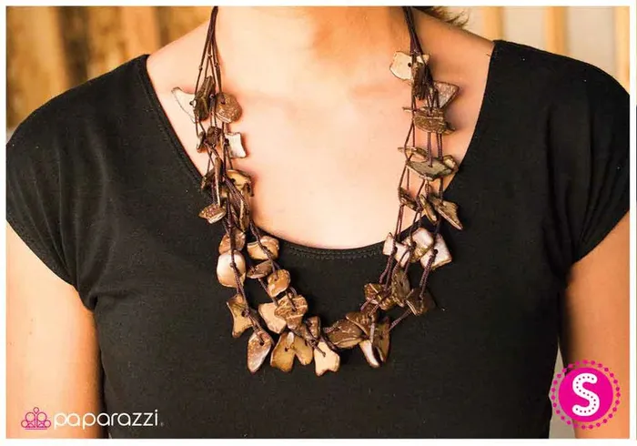 Paparazzi Jewelry Necklaces Paparazzi Necklace All Wood Things Brown