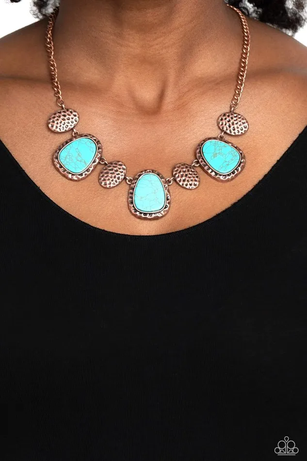 Paparazzi Jewelry Necklaces Paparazzi Necklace Badlands Border Copper