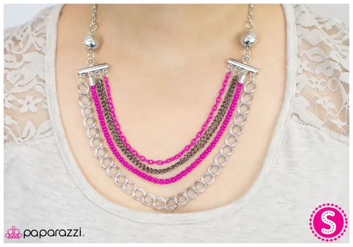 Paparazzi Jewelry Necklaces Paparazzi Necklace Bar None Pink