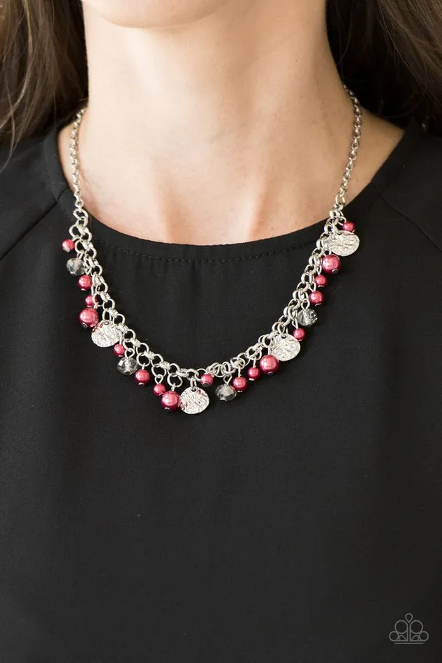 Paparazzi Jewelry Necklaces Paparazzi Necklace Coastal Cache Red