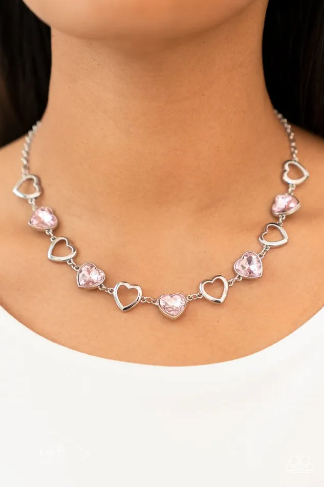 Paparazzi Jewelry Necklaces Paparazzi Necklace Contemporary Cupid Pink