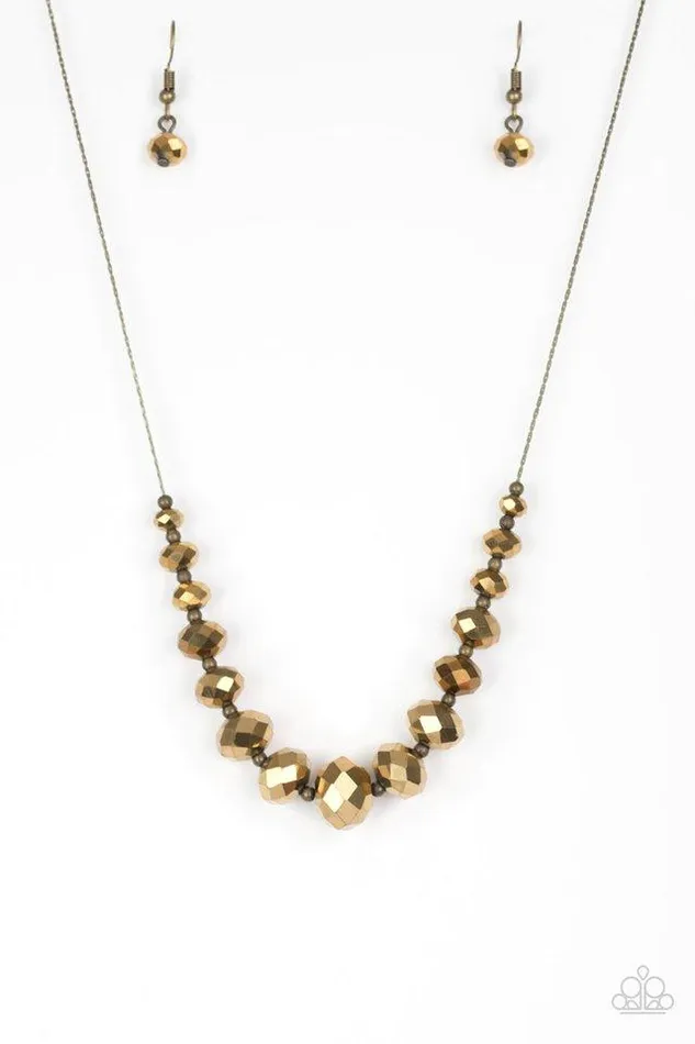Paparazzi Jewelry Necklaces Paparazzi Necklace Crystal Carriages Brass
