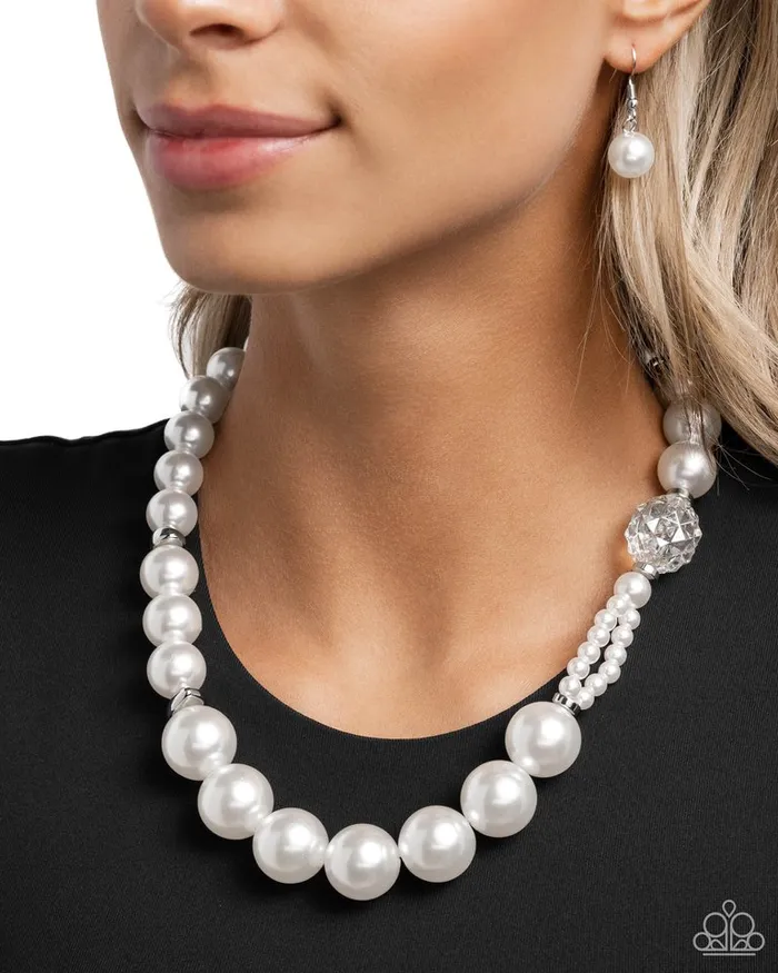 Paparazzi Jewelry Necklaces Paparazzi Necklace Crystal Class White