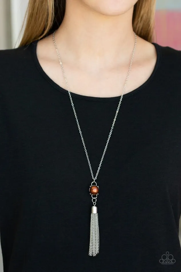 Paparazzi Jewelry Necklaces Paparazzi Necklace Diva Dance Party Brown