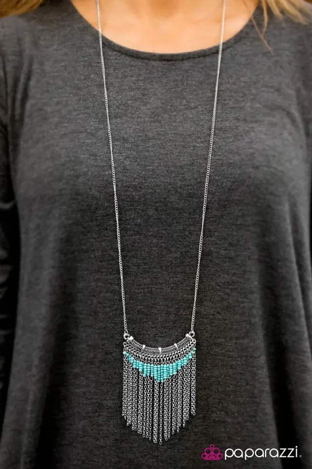 Paparazzi Jewelry Necklaces Paparazzi Necklace Down In The Valley Blue