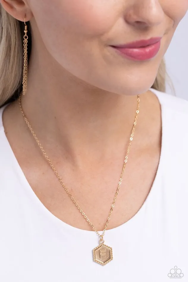 Paparazzi Jewelry Necklaces Paparazzi Necklace Emblematic Elegance Gold F