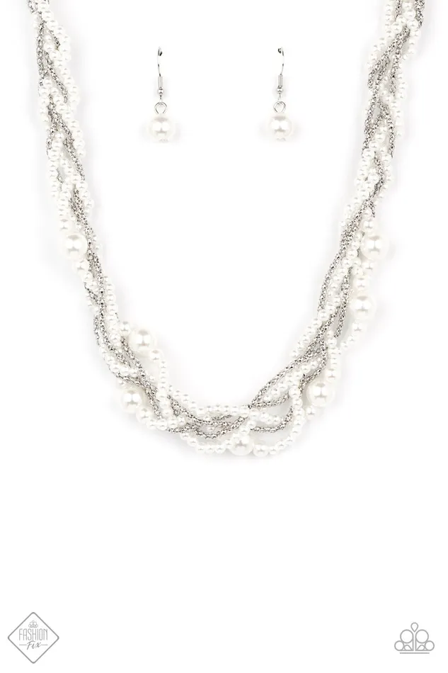 Paparazzi Jewelry Necklaces Paparazzi Necklace Fashion Fix March 2021 Royal Reminiscence White