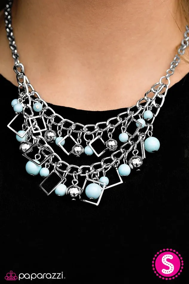 Paparazzi Jewelry Necklaces Paparazzi Necklace Finally FRAMEous Blue
