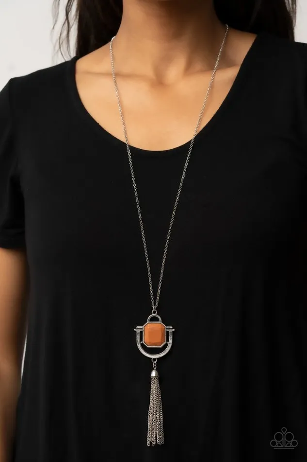 Paparazzi Jewelry Necklaces Paparazzi Necklace Funky Fringe Brown