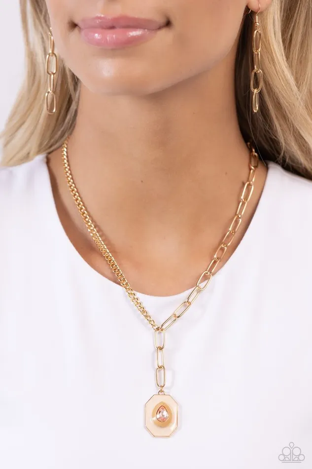 Paparazzi Jewelry Necklaces Paparazzi Necklace Hexagonal Hallmark Brown