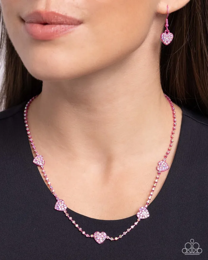 Paparazzi Jewelry Necklaces Paparazzi Necklace Homecoming Hearts Pink