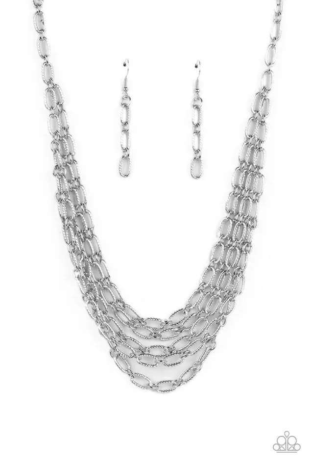 Paparazzi Jewelry Necklaces Paparazzi Necklace House of CHAIN Silver Paparazzi Jewelry Necklaces Paparazzi Necklace House of CHAIN Silver