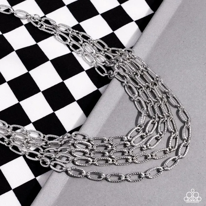 Paparazzi Jewelry Necklaces Paparazzi Necklace House of CHAIN Silver Paparazzi Jewelry Necklaces Paparazzi Necklace House of CHAIN Silver