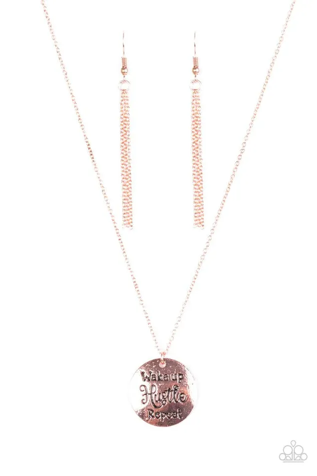 Paparazzi Jewelry Necklaces Paparazzi Necklace Hustle On Repeat Copper