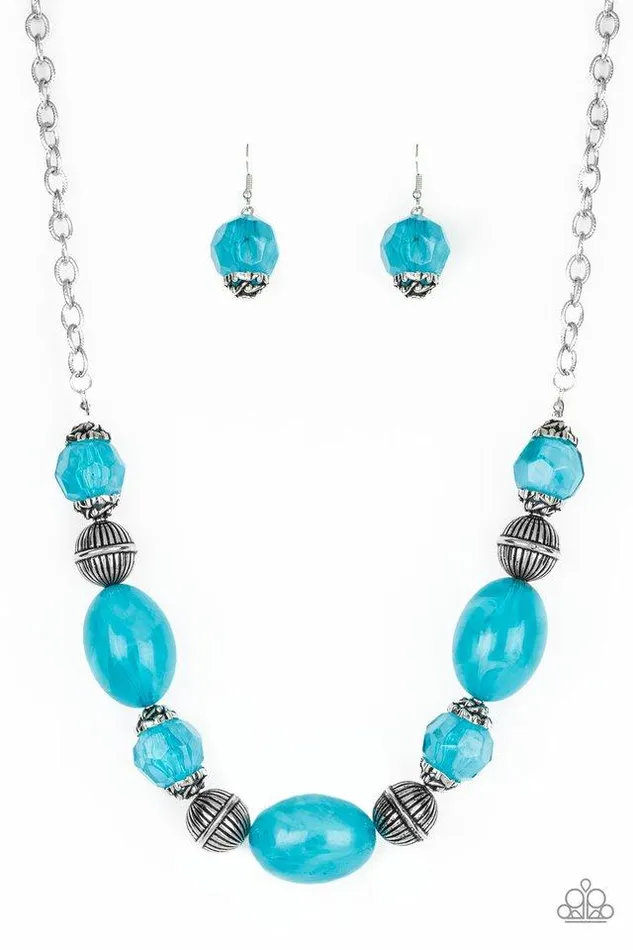 Paparazzi Jewelry Necklaces Paparazzi Necklace Ice Melt Blue