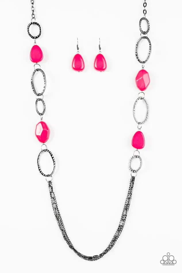 Paparazzi Jewelry Necklaces Paparazzi Necklace Industry Shine Pink