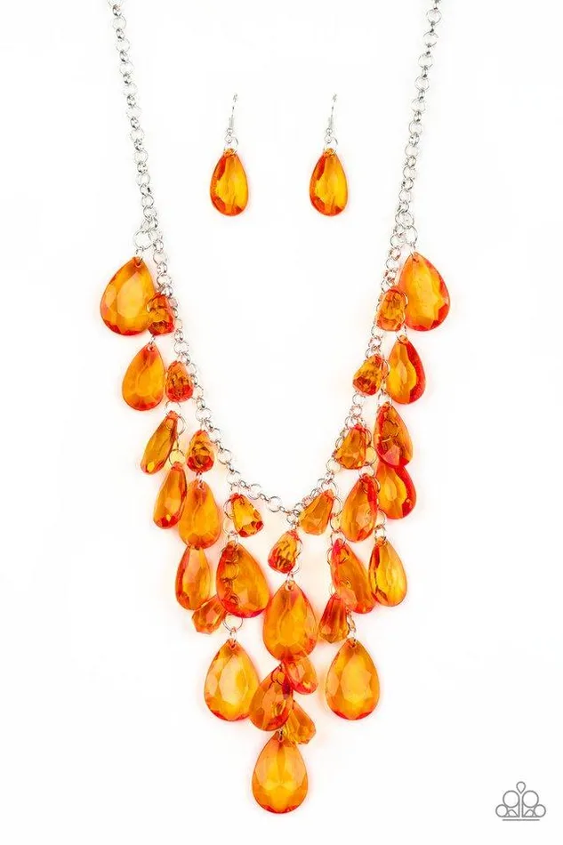 Paparazzi Jewelry Necklaces Paparazzi Necklace Irresistible Iridescence Orange
