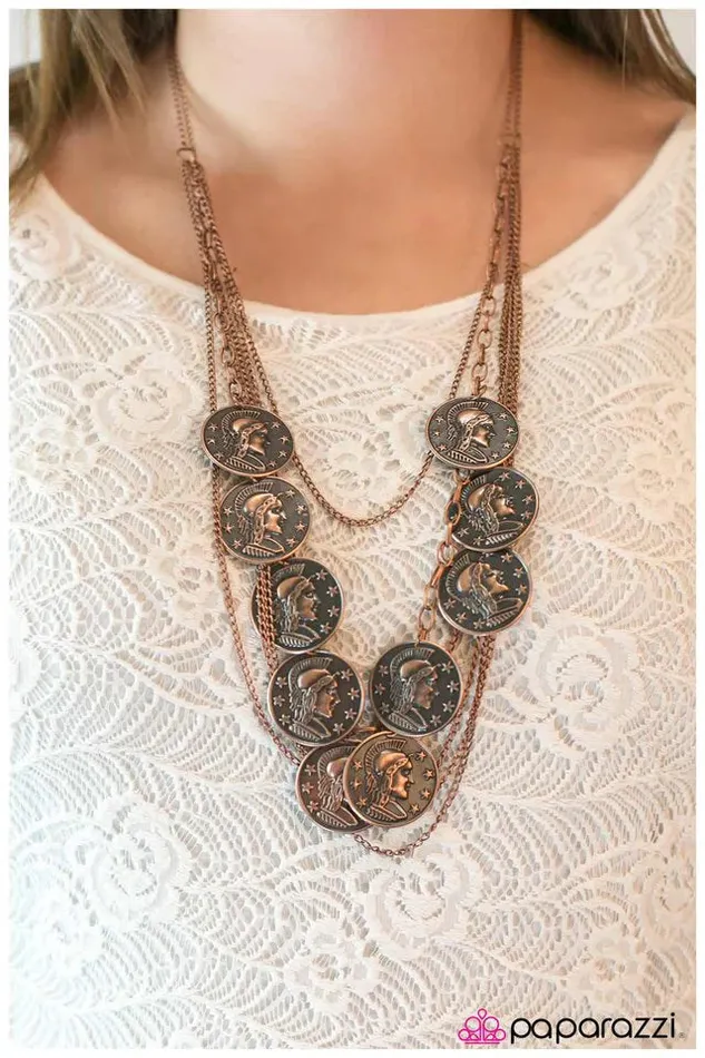 Paparazzi Jewelry Necklaces Paparazzi Necklace Lady Liberty Copper