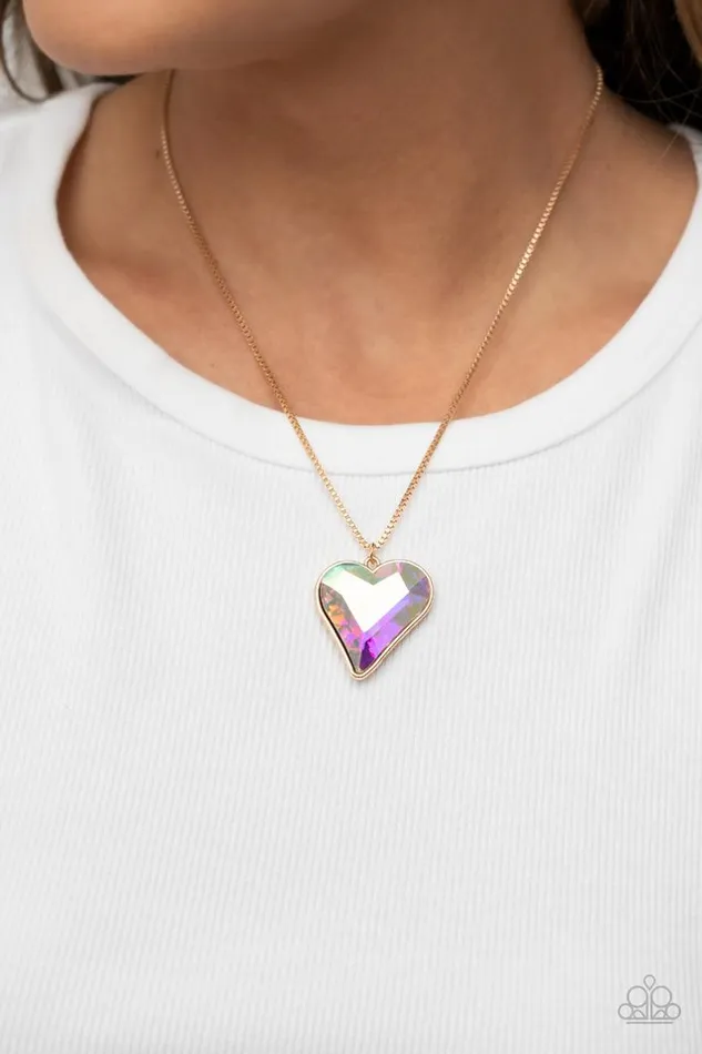 Paparazzi Jewelry Necklaces Paparazzi Necklace Lockdown My Heart Gold